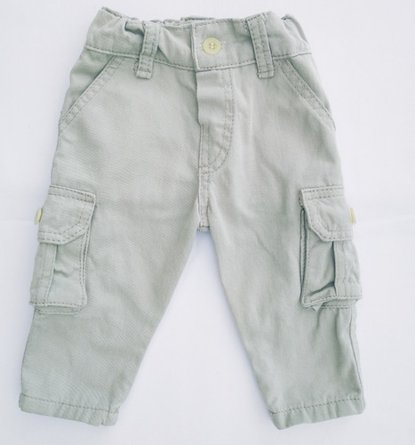 Pantalon Tiki Cargo Gabardina Infantil Bebe Talles 0 Al 3