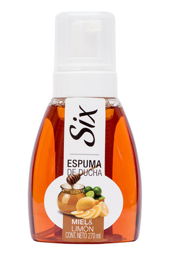 Espuma De Ducha Six Miel Y Limón. Contenido Neto 270ml