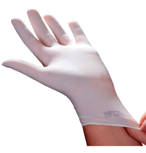 Guantes no quirúrgicos de látex noble Proced 1000 Un Pp P M G Inmet, color látex natural