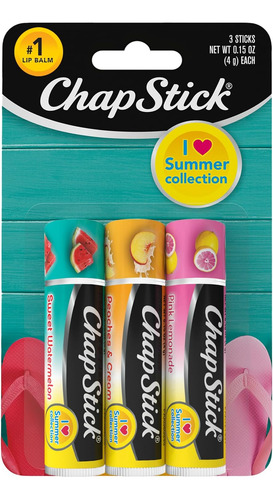 Pack 3 Chapstick I Love Summer Collection