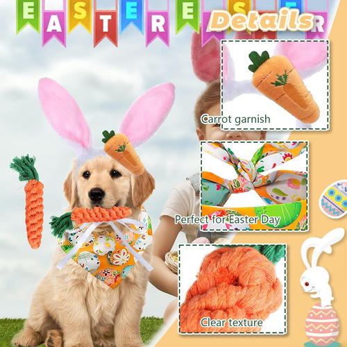 Zl Disfraz De Conejo De Pascua For Perro Con Orejas De