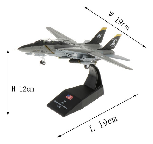 1:100 Ee. Uu. F-14 Tomcat Avión De Combate Modelo De Avión