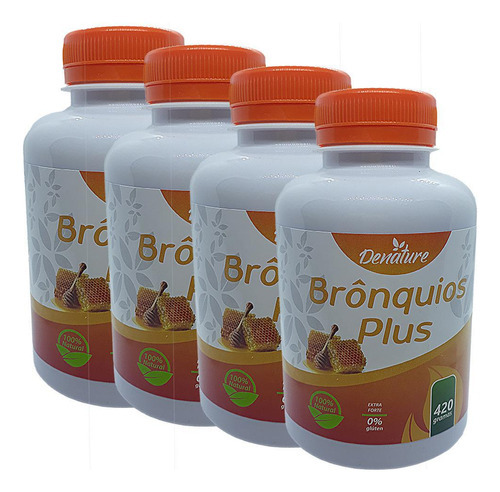 Kit 5 Xaropes Brônquios Plus Tosse Seca 420g Denature