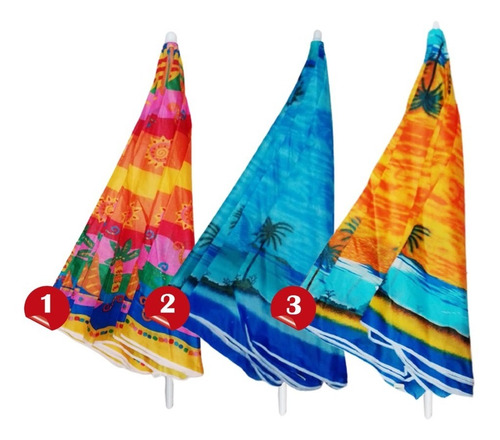 Imagen 4 de 5 de Sombrilla Playa Playera Camping Parasol Jardin Kaos Once
