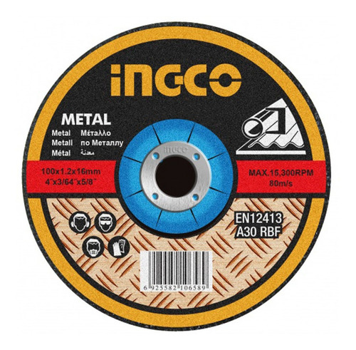 Disco De Corte Para Metal 180mm 3mm 180mm Ingco Mcd301801 Pg