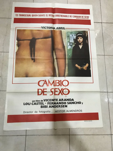 Antiguo Afiche De Cine Orig. C/ Victoria Abril-envio 