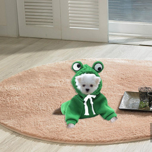 2 Disfraz De Mascota De Algodón Con Capucha Ropa Rana Verde