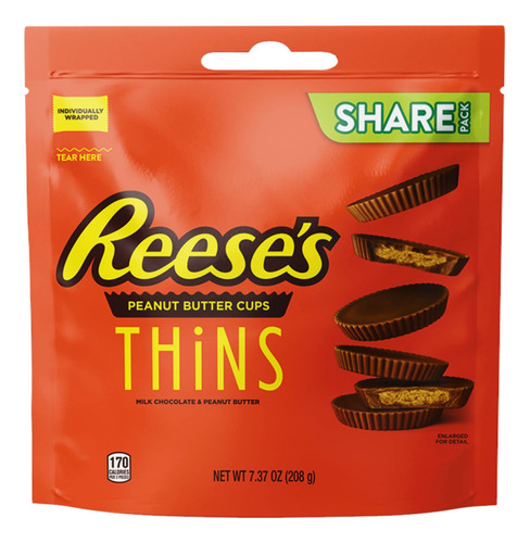 Reese's Thins - Tazas De Mantequilla De Man Y Chocolate Con
