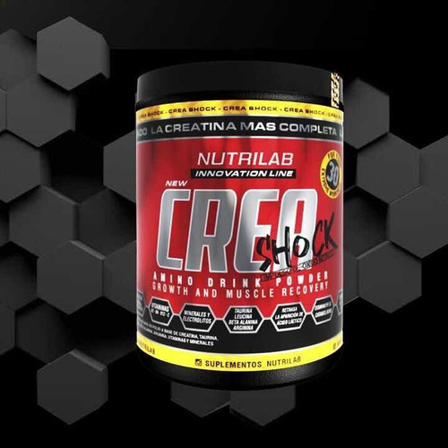 Crea Shock Creatina Nutrilab Fuerza, Energía, Resistencia