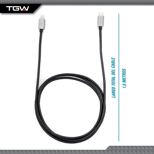 Imagen 3 de 10 de Cable Type-c A Usb Type-c Tagwood