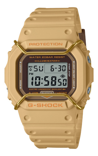 Reloj G-shock Dw-5600pt-5d Resina Hombre Beige