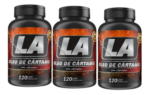 Imagem 2 de 4 de 3 Óleo Cártamo Com 120 Cápsulas De 1450mg Cada + Ver Brinde