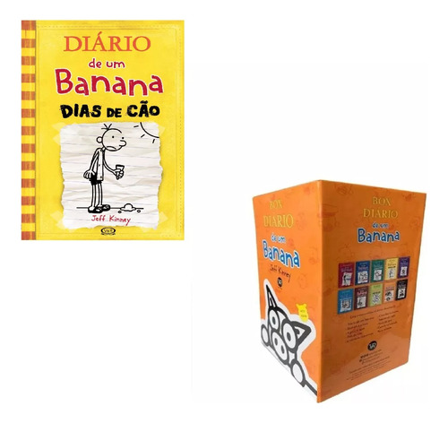 Kit Com Livro Diário De Um Banana 4 + Caixa Organizadora