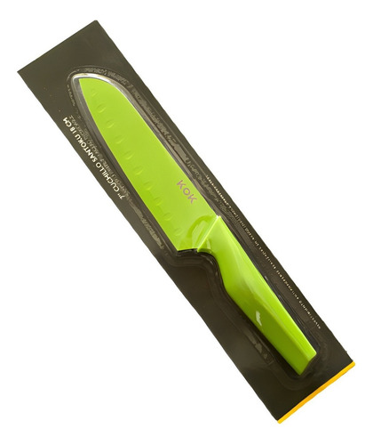Cuchillo Santoku 18cm Kok Acero Inoxidable Color Verde