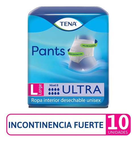 Pañal Tena Pants Ultra Talla L X 10und