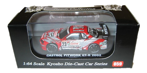 Nissan Skyline Gtr Castrol Pit Work 2002 1/64 Kyosho 06082c