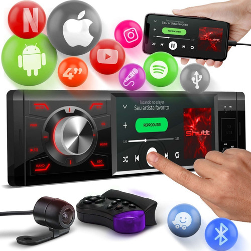 Mp3 Mp5 Player Multimidia Los Angeles 1 Din 4  Bluetooth Bt