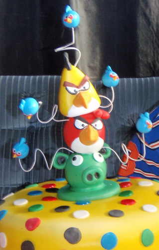 Adorno Para Torta Porcelana Angry Birds