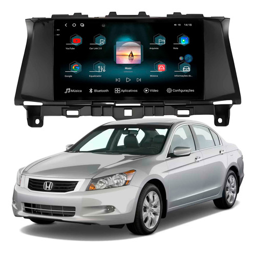 Multimidia Aikon Fóton G3 Accord 2008 A 2012 12+256gb 9p