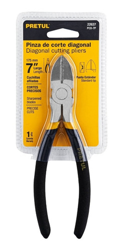 Pinza De Corte Diagonal 7 Pulgadas Pretul 22637