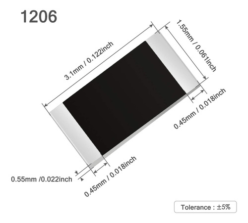 Pack De Resistencias Chanzon, 0-10ohm, 60 Valores, 1200pzs