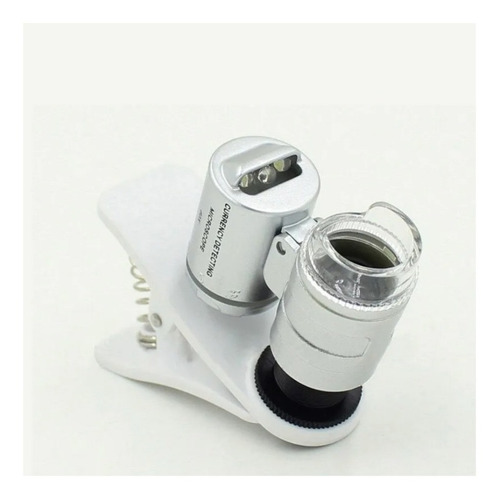 Imagen 2 de 5 de Lupa Microscopio 60x Clip Telefono Celular Android iPhone Uv