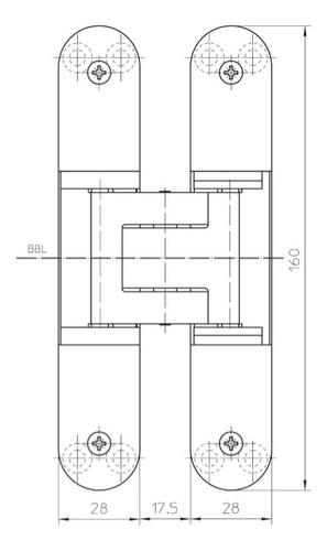 Imagen 2 de 3 de Bisagra Tectus Te 340 3d Negra