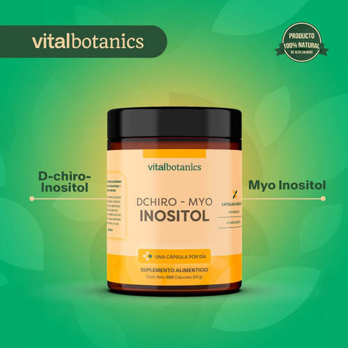 Myo Inositol Y D-chiro Inositol Con 120 Caps | Vitalbotanics