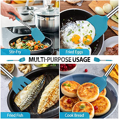 Conjunto De 4 Espátulas Y Cucharas De Cocina De Silicona Gra