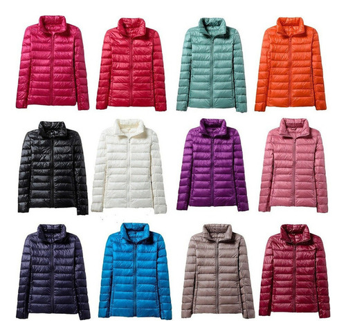 Chaqueta Con Capucha Y Cuello Alto Para Mujer Con Bolsillos