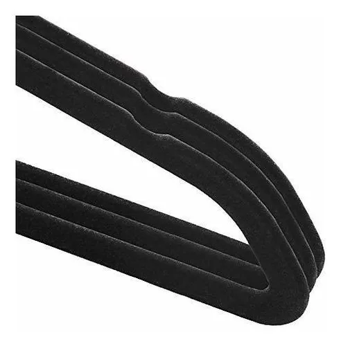 Perchas De Terciopelo 11(28cm) X50 U. Negro