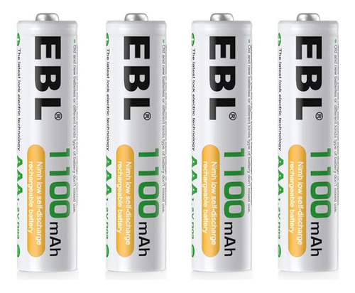 Baterias Aaa Recargables 1100 Mah Paquete De 4 Pilas Ebl Tri