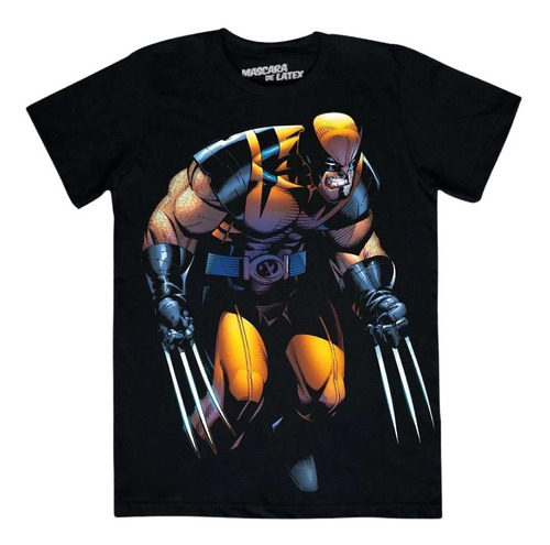 Playera Mascara De Latex Wolverine Mlmv Hombre