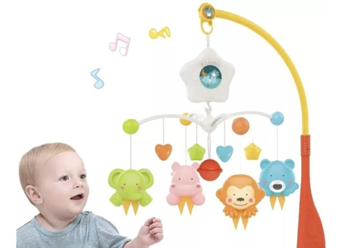 Móvil Musical Para Bebes  Funciona Con Pilas,  Con Proyector