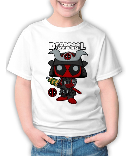 Remeras Sublimadas Infantil Estampada Deadpool Samurai 7624