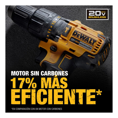 Taladro Percutor Inalámbrico Dewalt 20v Brushless Dcd709d2