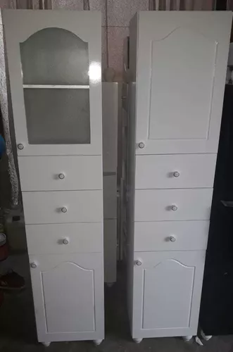 Mueble De Baño Tolva Colgante Organizador Blanco Laqueado Cu