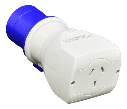 Adaptador Toma Simple Industrial Scame 2p+t 10a 250v Color Blanco