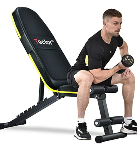 Teclor Adjustable Weight Bench, Foldable Workout