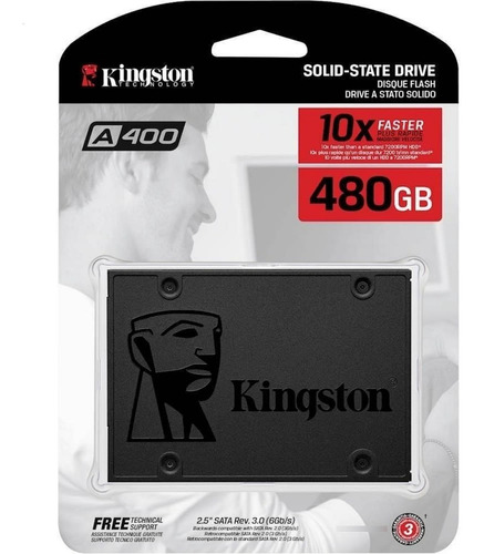 Unidad De Estado Sólido Kingston A400 480gb Sata Iii 6gb/s