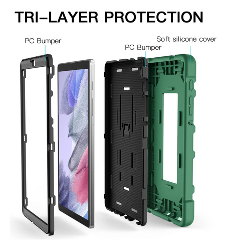 Funda Para Samsung Galaxy Tab A7 Lite Antigolpe Verde Alpino Verde