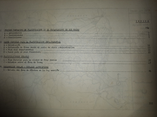 Planeamiento Territorial En Depto Rio Negro 1962 Con 15 Mapa (Usado)