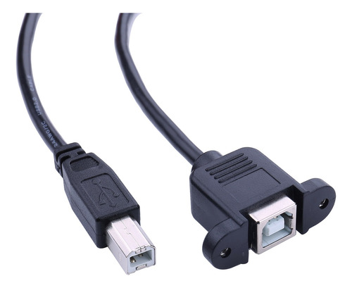 Cable Usb Montaje En Panel - B Macho A B Hembra
