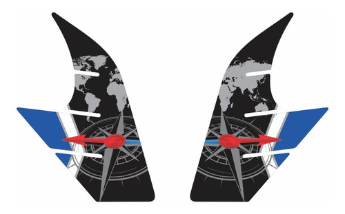 Adesivo Compatível Com Bmw R1200 Protetor Resinado R1200gs87 Cor ADESIVO LATERAL TANQUE R 1200GS