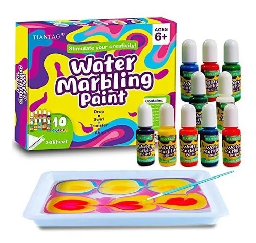 Pintura Dibujo Arte Tiantag Marbling Paint Art Kit Para Niño