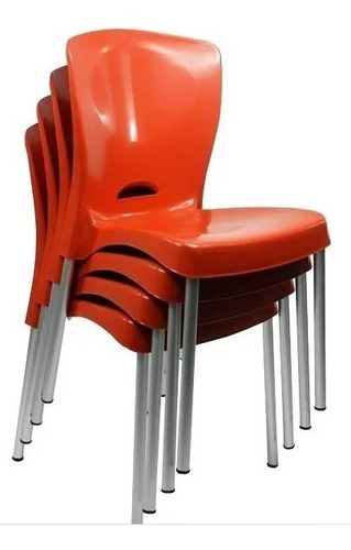 Conjunto 1 Mesa Quadrada E 4 Cadeiras Com Pés De Alumínio Cor Preto e Vermelho