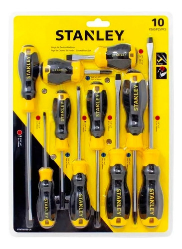 Juego Destornilladores 10 Pz Stanley Stmt60100