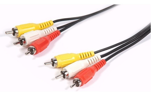 Imagen 3 de 4 de Cable Rca 3 En 3 Audio Y Video 3 Metros Local Caballito