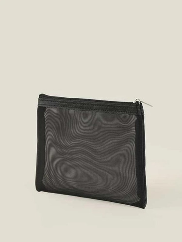 Bolso De Maquillaje O Servilletas Sanitarias Malla Negro