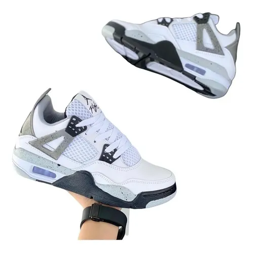 Jordan 4 gris con verde new arrivals